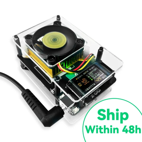 NMAxe Bitaxe BTC NMMiner Official Ultra BM1366 ASIC Solo Lottery Miner 500GH/s OpenSource Silent Home Use with FullColor Display - Image 3