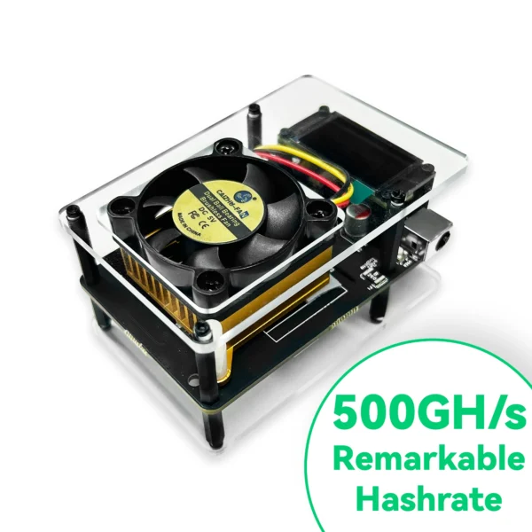 NMAxe Bitaxe BTC NMMiner Official Ultra BM1366 ASIC Solo Lottery Miner 500GH/s OpenSource Silent Home Use with FullColor Display - Image 2