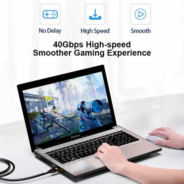 Cat 8 Ethernet Round Cable LAN Network Cat8 Rj45 Speed Network Cable 40Gbps Flat Cable 2000Mhz 26AWG For Router Pc Ps4 TV Laptop - Image 3
