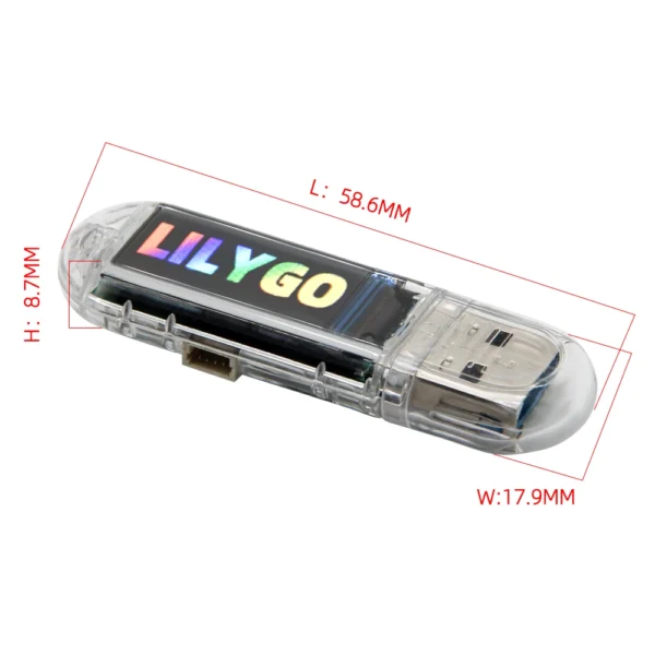 LILYGO® T-Dongle-S3 For NerdMiner V2 ESP32-S3 Development Board Dongle 0.96 inch ST7735 LCD Display WiFi Bluetooth TF Card - Image 5