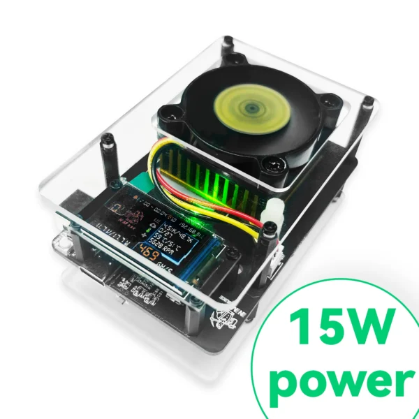 NMAxe Bitaxe BTC NMMiner Official Ultra BM1366 ASIC Solo Lottery Miner 500GH/s OpenSource Silent Home Use with FullColor Display - Image 5
