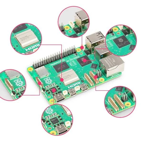 Official Original Raspberry Pi 5 4GB 8GB RAM Development Board Case Cooling Fan Cooler Optional - Image 5